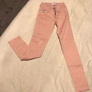 Pink skinny jeans